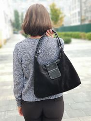 #4: чорний замш+лак