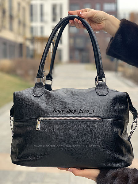 Містка шкіряна сумка унісекс, кольори в асортименті