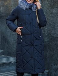 Зимние стеганые куртки с чернобуркой, большие размеры