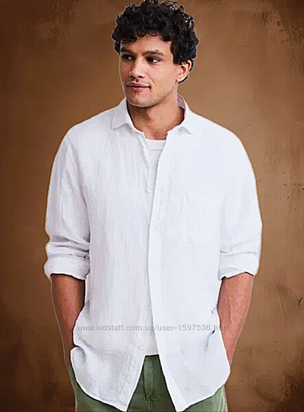 Рубашка Marks & Spencer лён XL-XXL