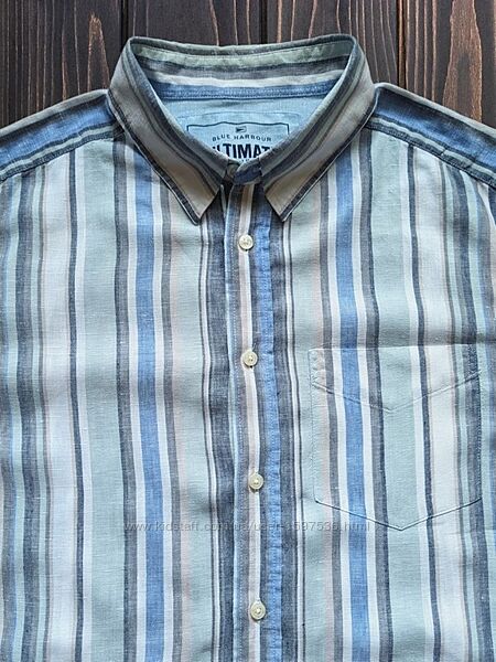 Рубашка Marks & Spencer лён -XL-