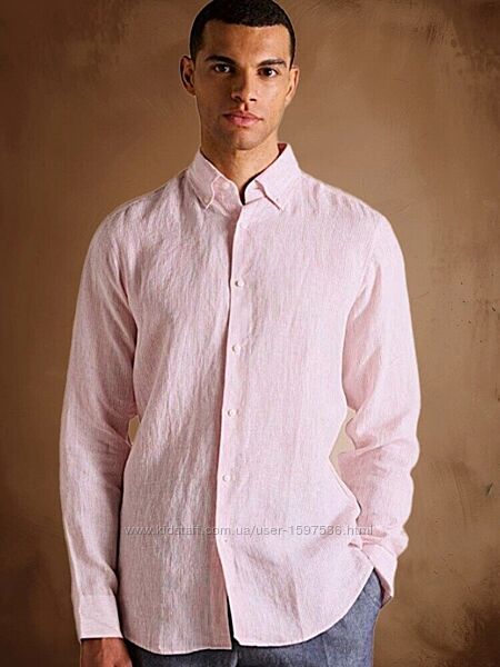 Рубашка NEXT лён -XXL-