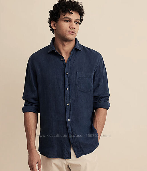 Рубашка Marks & Spencer лён -XL-