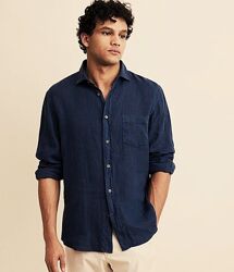Рубашка Marks & Spencer лён -XL-