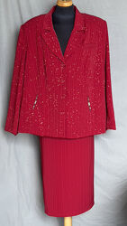 Костюм жіночий Dioma зі спідницею 6XL Червоний