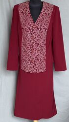 Костюм 3XL зі спідницею Червоний 1208454