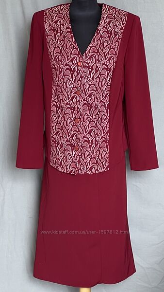 Костюм 3XL зі спідницею Червоний 1208454