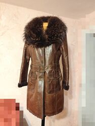 Шкіряна жіноча дублянка