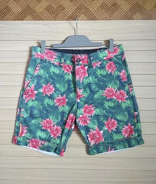  шорты с кувшинками с пальмами гавайские superdry / размер s - 46-48рр