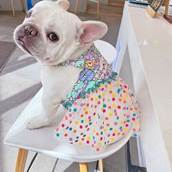 Платье сарафан футболка майка одежда для собак французского бульдога мопса