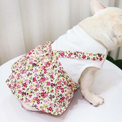 Платье сарафан футболка майка одежда для собак французского бульдога мопса