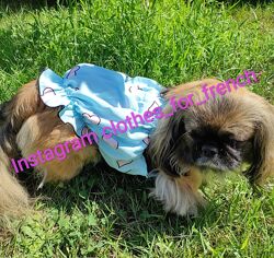 Платье сарафан туника одежда для собак французского бульдога мопса футболка