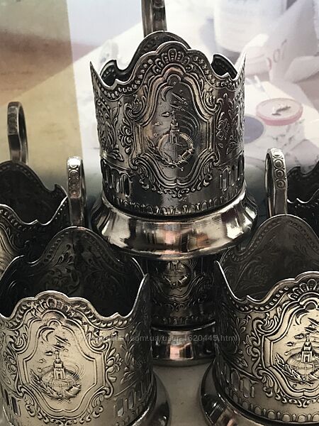 Подстаканник Космос. МНЦ мельхиор. Из ссср.