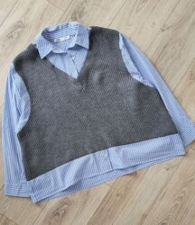 Жилетка- рубашка , обманка