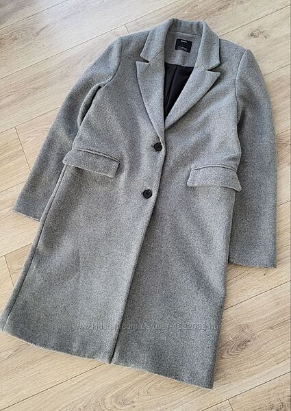 Демисезонное пальто, длинное, серое