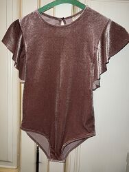 Боді велюрове нове з блискітками ZARA, 9-10 років