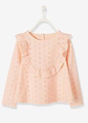 Блуза персикового кольору Vertbaudet, 138 см