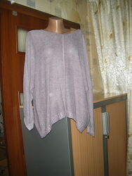 Шикарный ажурный джемпер с люриксовой нитью, размер L - 16 - 50