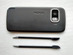 Задня панель, стилус 2 шт від Nokia 5800 оригінальні