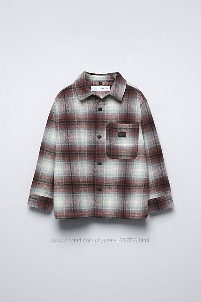 Плотна байкова сорочка Zara