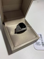 Печатка перстень серебро с ониксом
