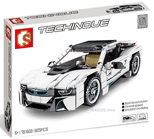 Конструктор Sembo 701603 Спортивный автомобиль BMW 625 деталей