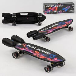Скейтборд S-00501 Best Board с музыкой и дымом, USB зарядка, аккумуляторные