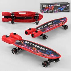 Скейтборд S-00710 Best Board с музыкой и дымом, USB зарядка, аккумуляторные