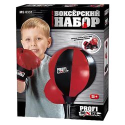 Детский боксерский набор Profi Boxing MS 0331 груша 20см, стойка 90-110см
