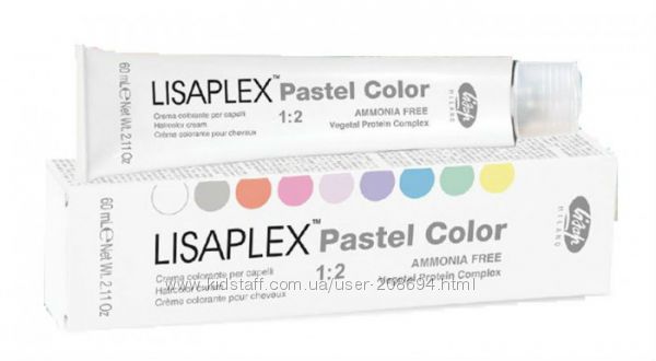 Полуперманентная краска для волос пастельных тонов без аммиака LISAPLEX 