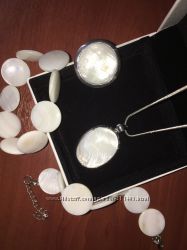 Комплект из натурального перламутра