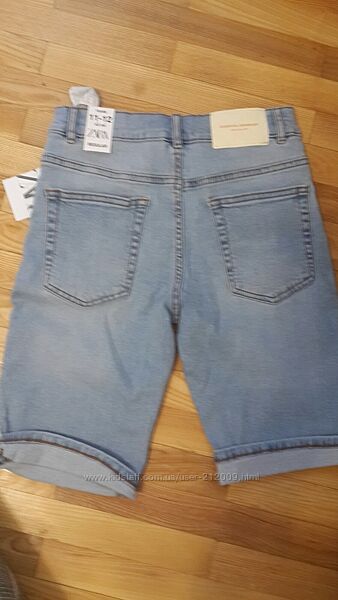 новые джинсовые шортики ZARA regular fit 11-12 л. маломерочкицена закупки