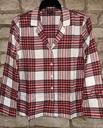 Gap body Размер S фланелевая домашняя пижамная рубашка вискоза хлопок