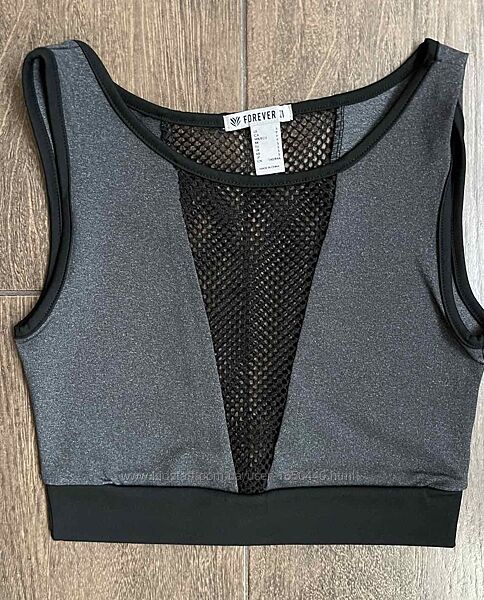 Forever 21 Размер S Спортивный сетчатый кроп топ оригинал