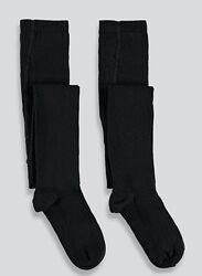 Набор хлопковых колготок Matalan Размер 12-13 лет рост 152-158 см черные 2