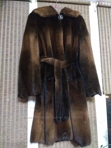 Норковая шуба с капюшоном р.44-46