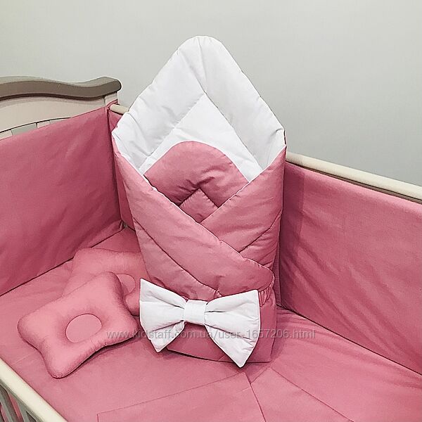 Конверт на виписку ковдра Рожева зимова бязь Penetka 90x90 см