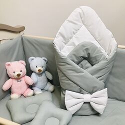 Конверт на виписку ковдра Сіра зимова бязь Penetka 90x90 см