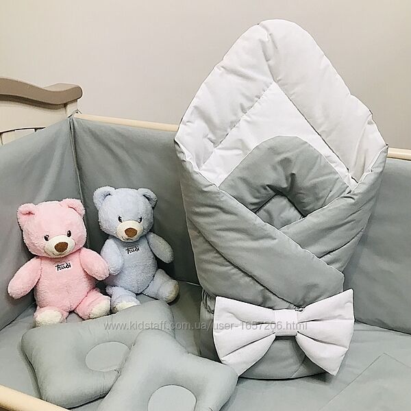 Конверт на виписку ковдра Сіра зимова бязь Penetka 90x90 см