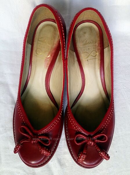Туфлі р.37 на підборах темно-червоні натуральна шкіра