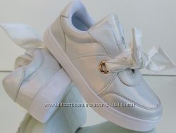 Супермодные белые кроссовки для девочек  31 -33 размер