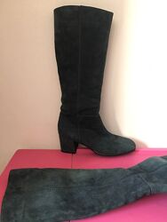 Якісні високі чоботи з натуральної замші стан 10/10