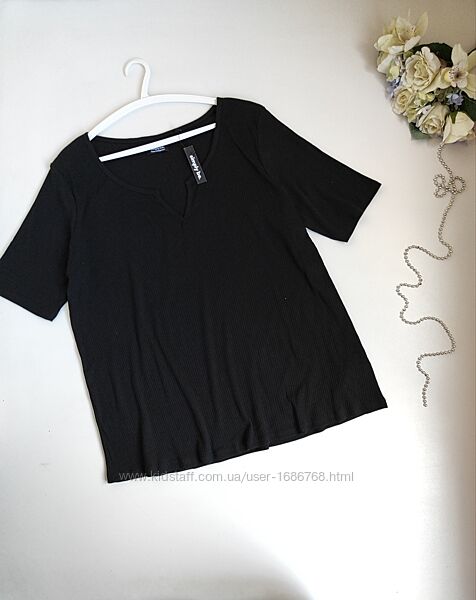 Футболка в рубчик Simply Be 26/7XL           