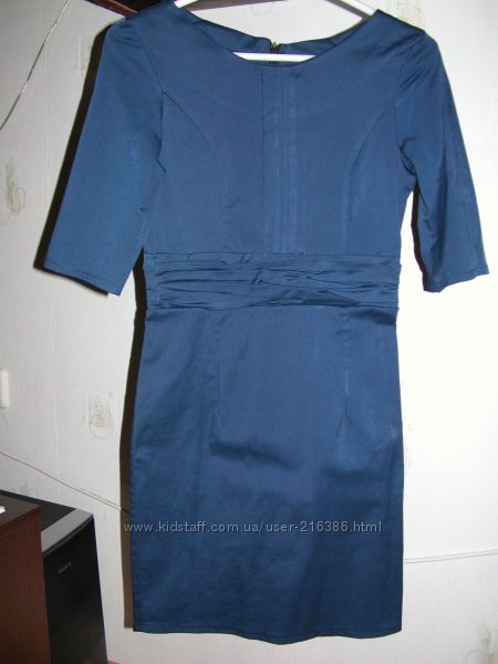 Красивое платье глубокого синего цвета, р. 44