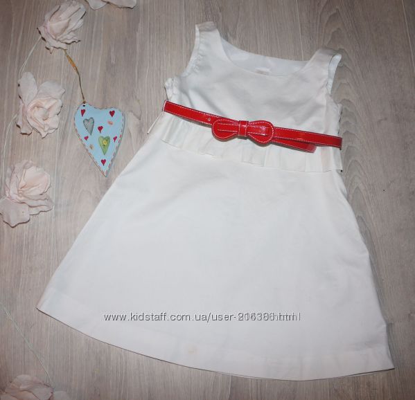 Белое платьице Zara, р. 110 см