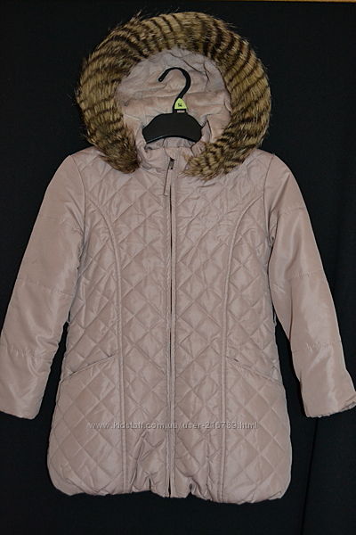 Куртка-пальто на теплую зиму на 6-7 лет