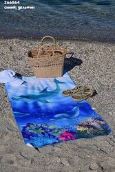 Яркое пляжное полотенце 