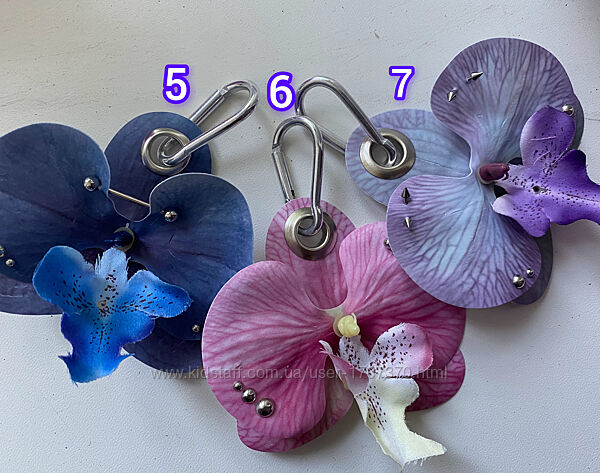 Брелок на сумку обвіс орхідея обвес орхидея orchid keychain ручна робота
