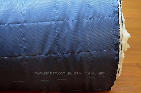 Стьобана підкладкова тканина з синтепоном синя