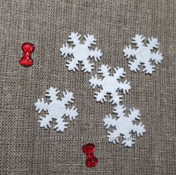 #1: снежинки фетро,50коп